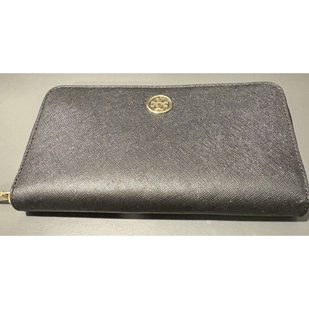 Tory Burch Zip Around Continental Wallet Black